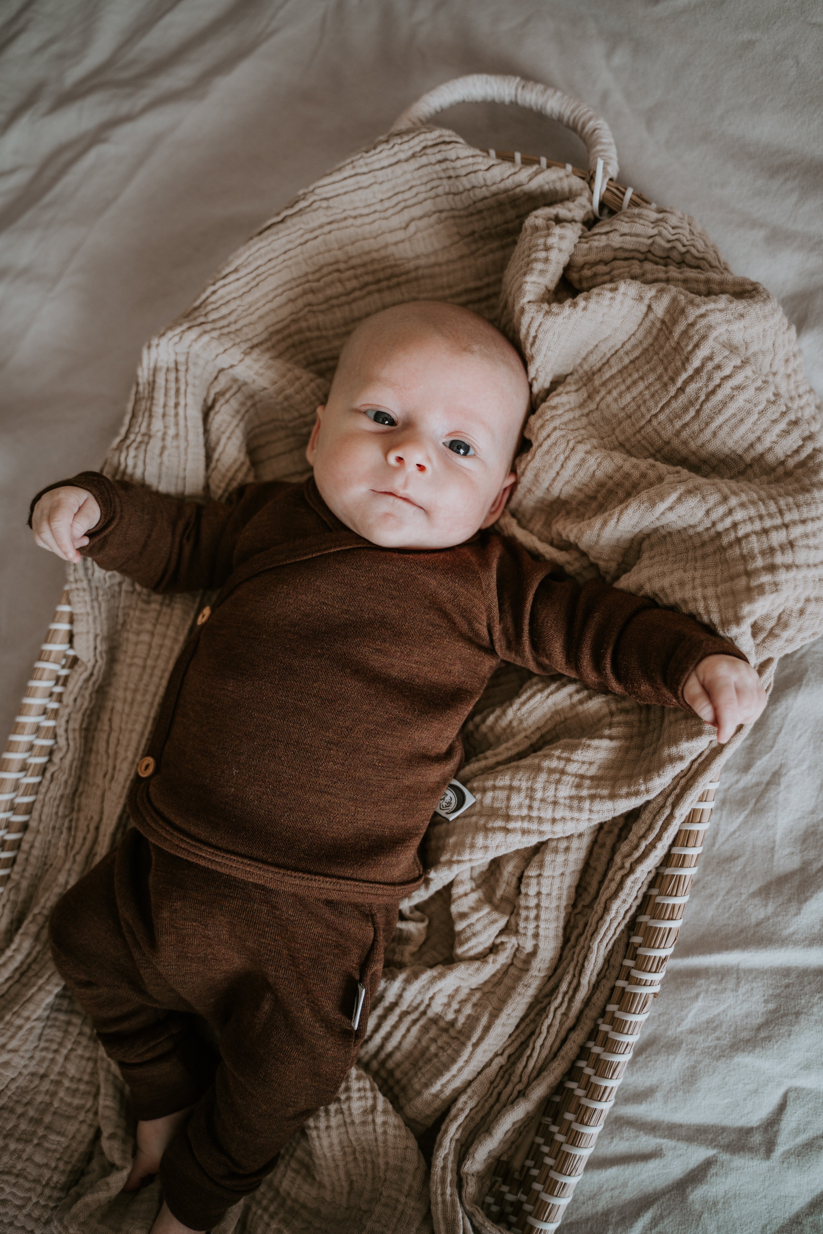 Overslagshirtje Merinowol Brown