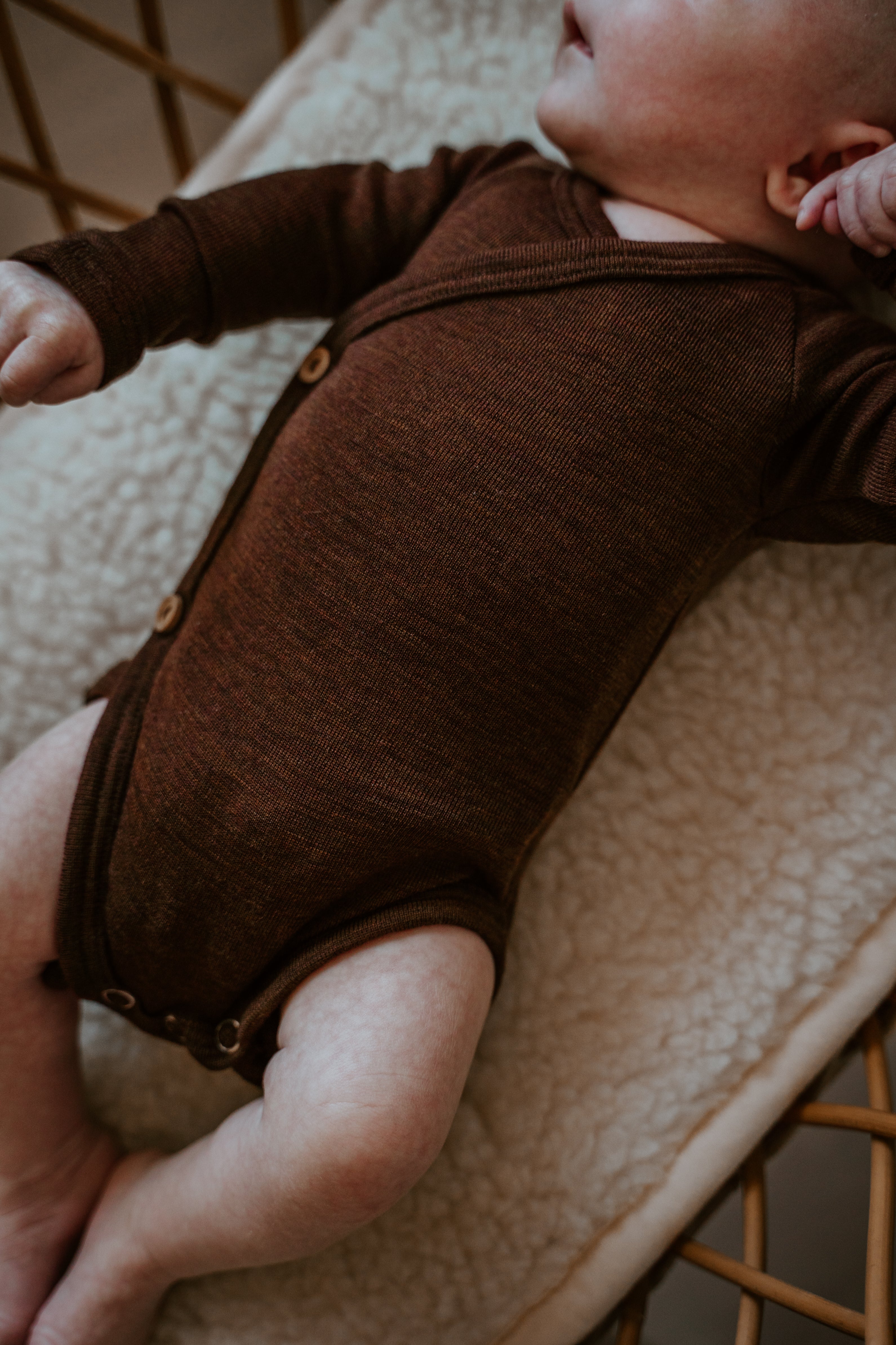 Meegroei overslagromper Merinowol Brown