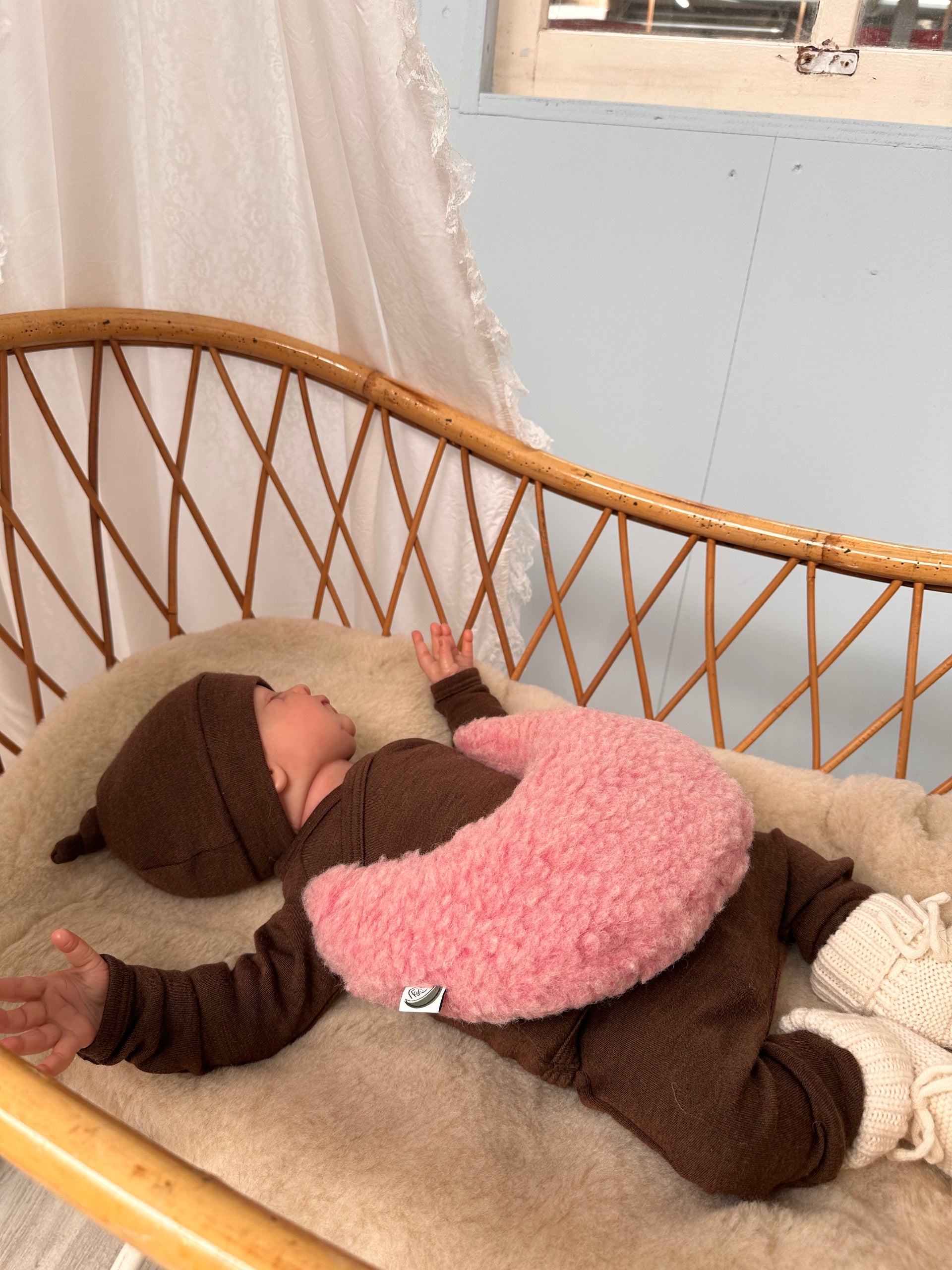 Warmtemaantje Teddy Merinowol - Pink