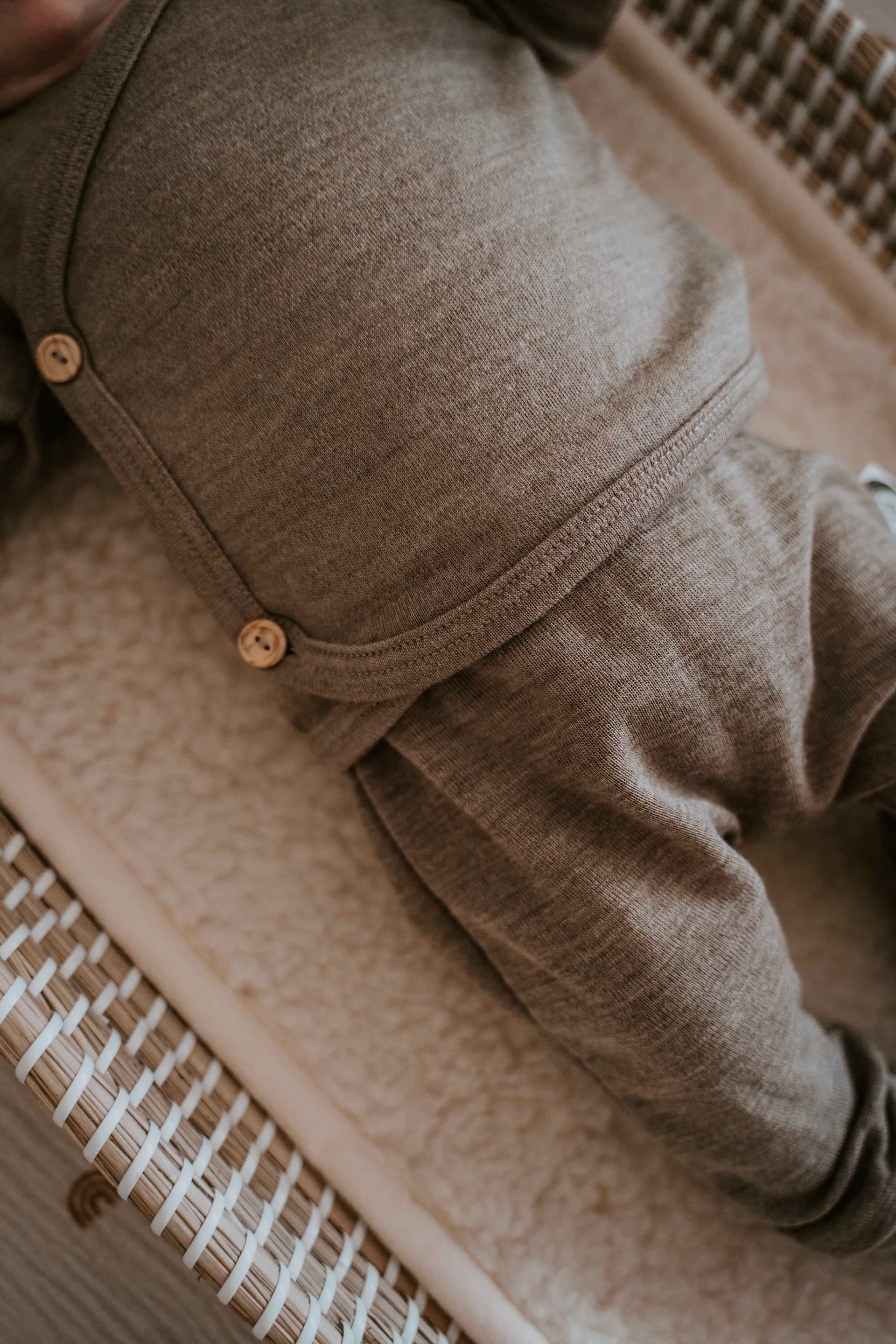 Overslagshirtje Merinowol Taupe
