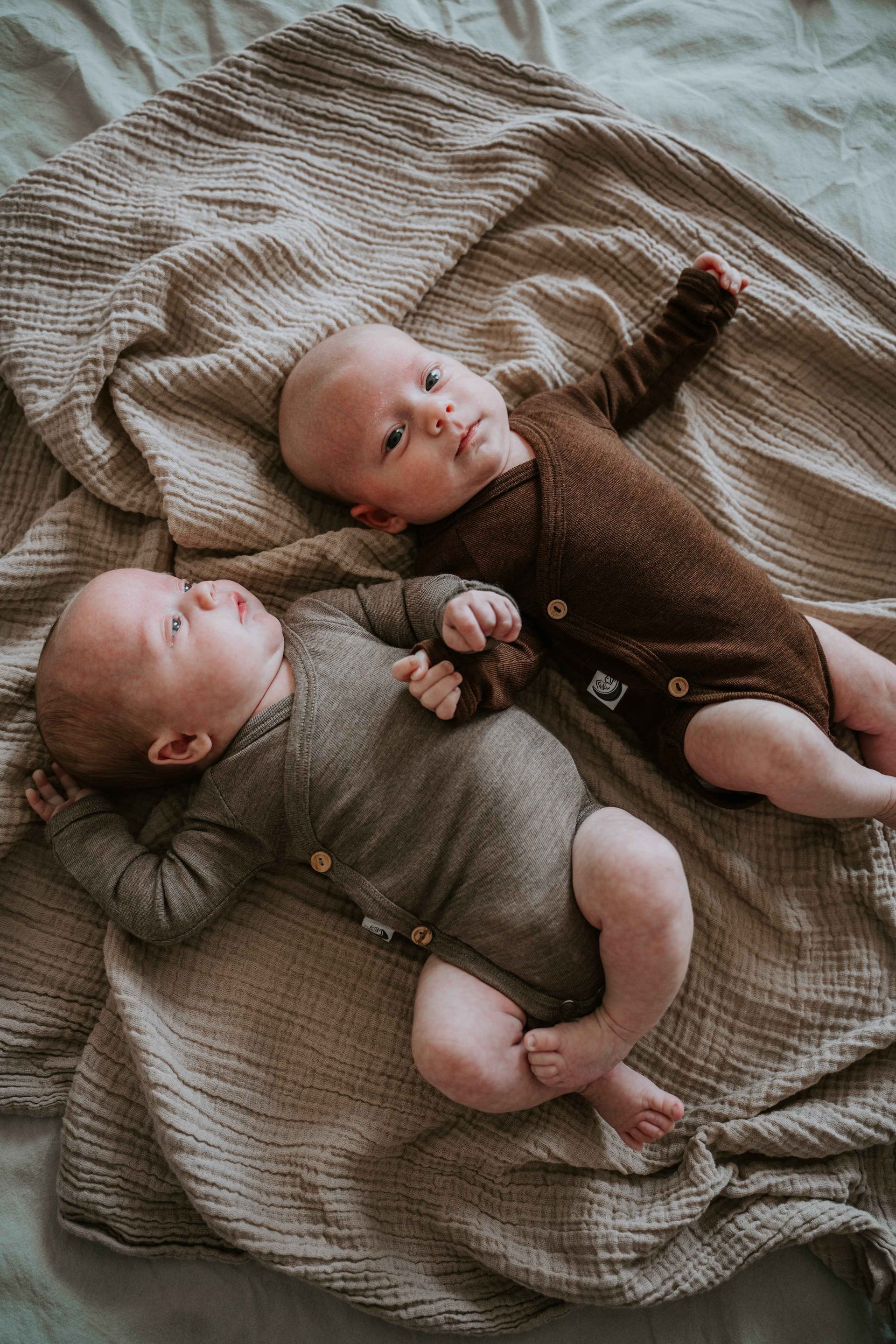 Meegroei overslagromper Merinowol Brown