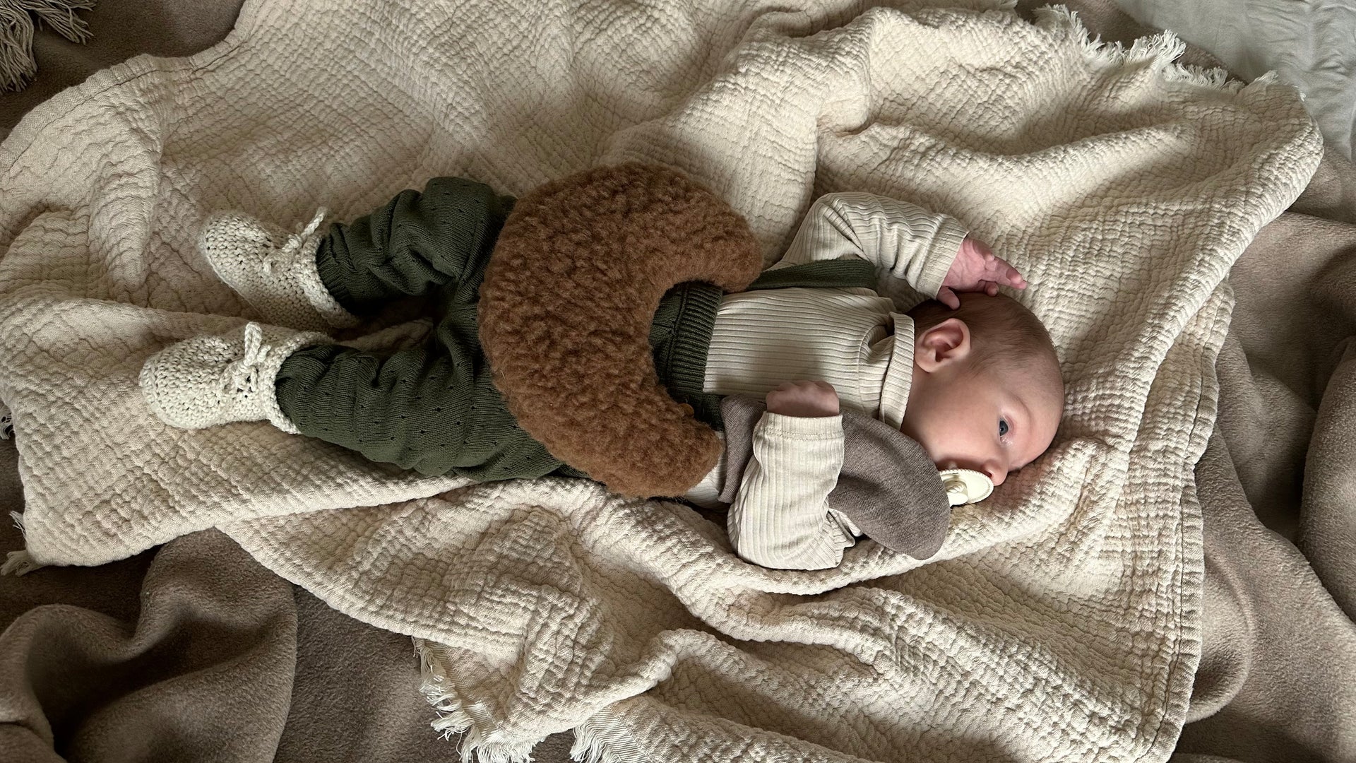 Wärmemonat Teddy Merinowolle - Haselnuss