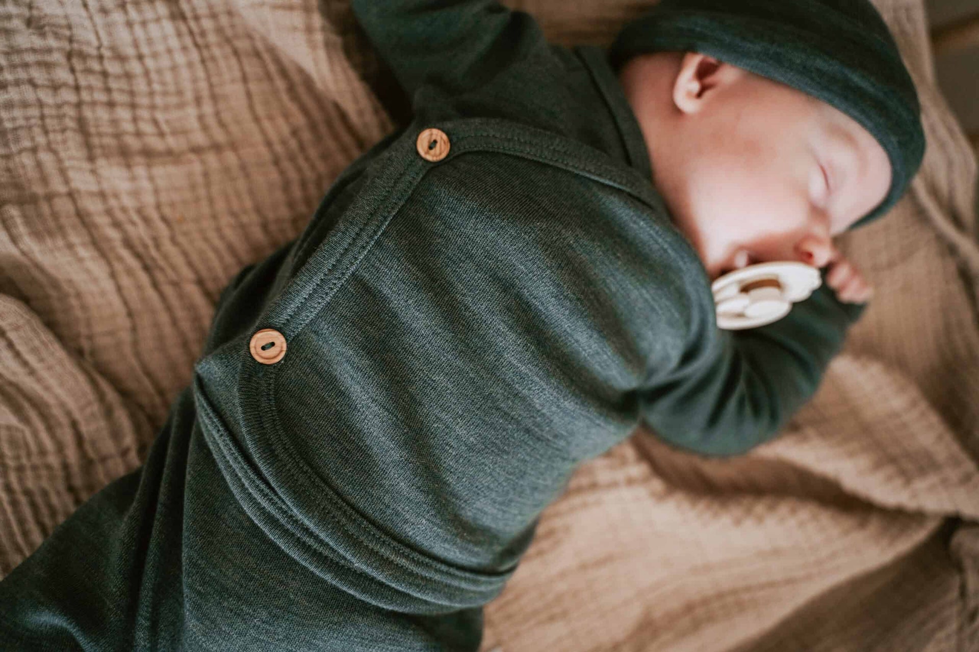 Wrapover Shirt Merino Wool - Sage
