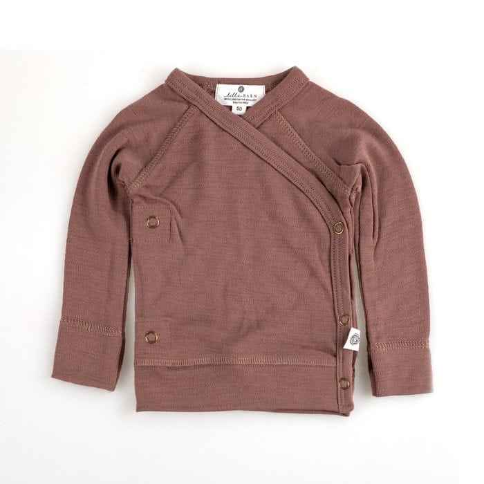 Overslagshirtje merinowol Twilight Mauve