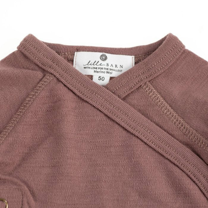 Overslagshirtje merinowol Twilight Mauve