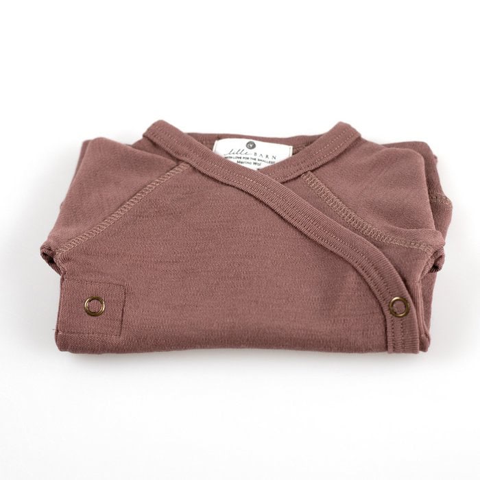 Overslagshirtje merinowol Twilight Mauve