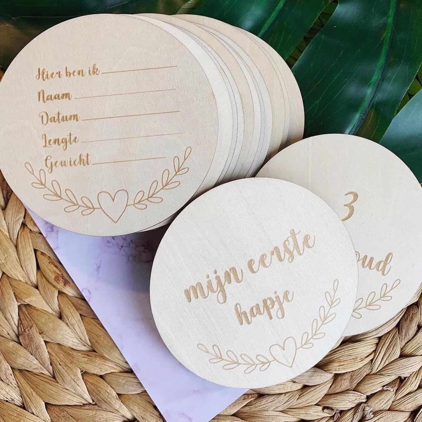 Houten Mijlpaalkaarten