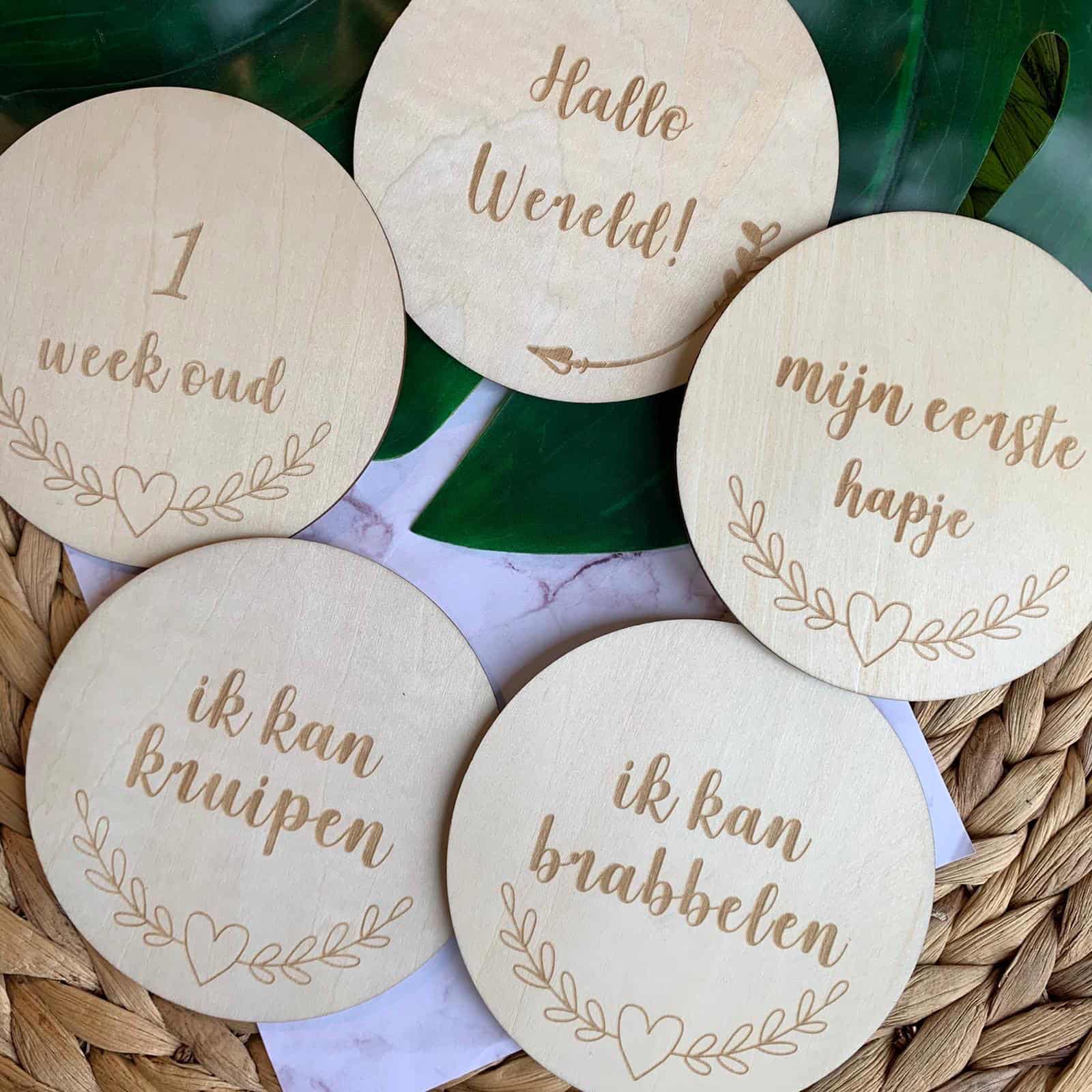Houten Mijlpaalkaarten
