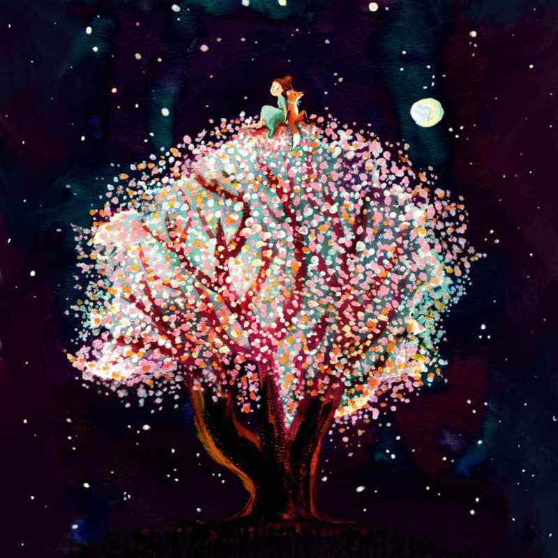 Plaat voor Seizoenenlamp Magic Tree - Unieke Decoratie voor Elk Seizoen