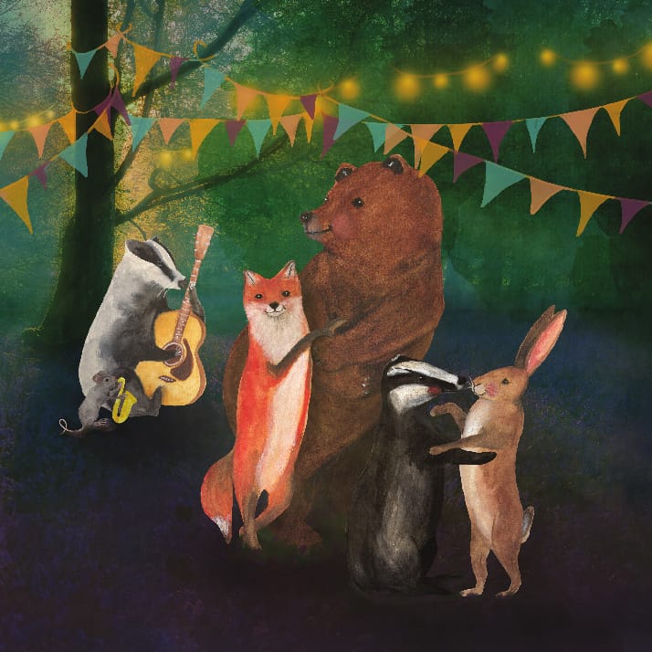 Plaat voor Seizoenenlamp: Forest Celebration