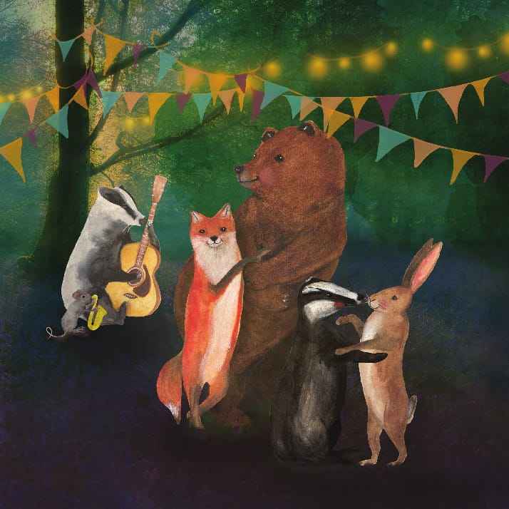 Plaat voor Seizoenenlamp: Forest Celebration