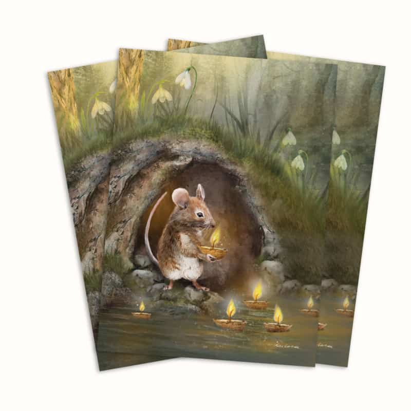 Karte für Kerzenlämpchen – Candlemouse