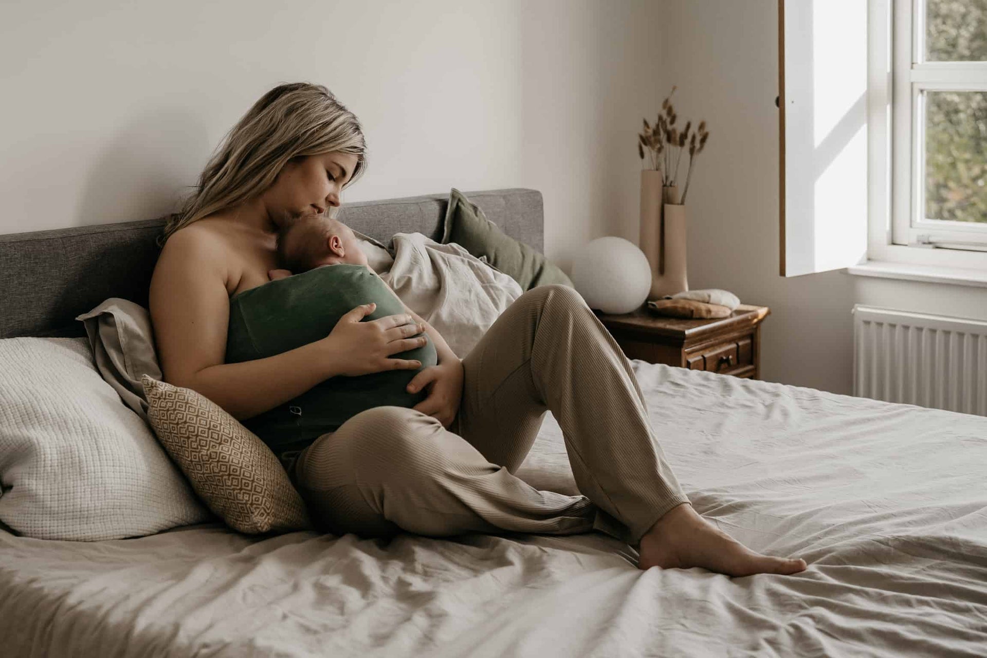 Pouch Top Organic Cotton Velour - Green Bay