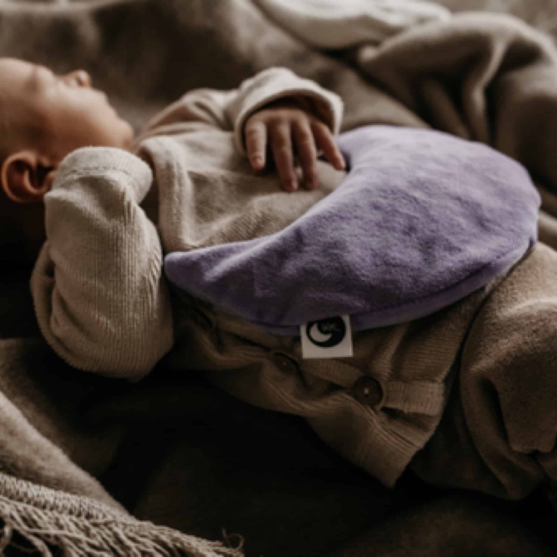 Warmtemaantje Velours Biologisch Katoen - Lavender