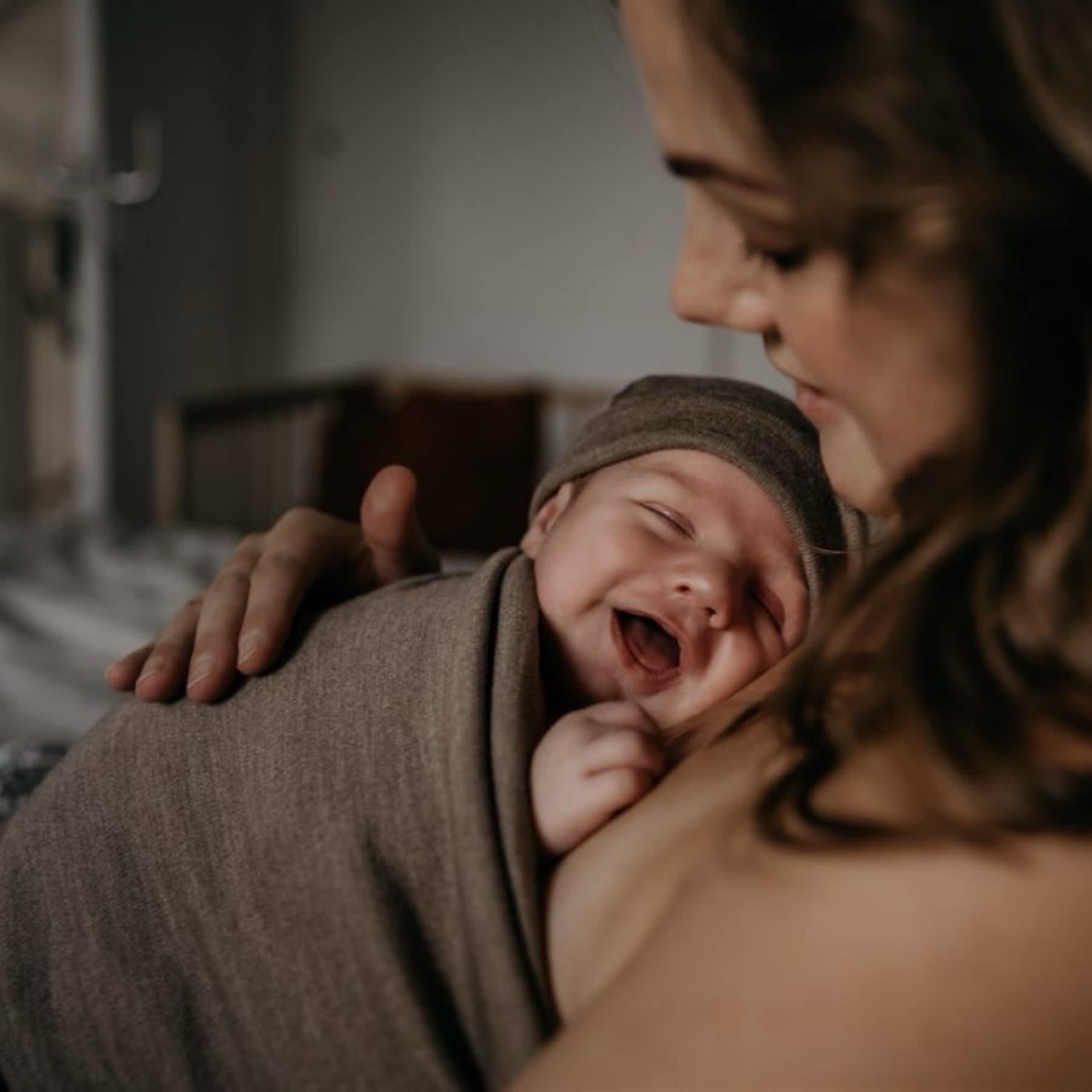 Pouch Top Merino Wool - Stone