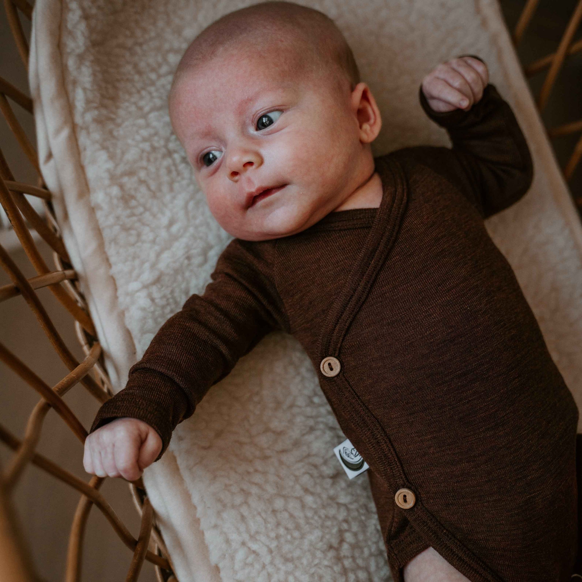 Meegroei overslagromper Merinowol Brown