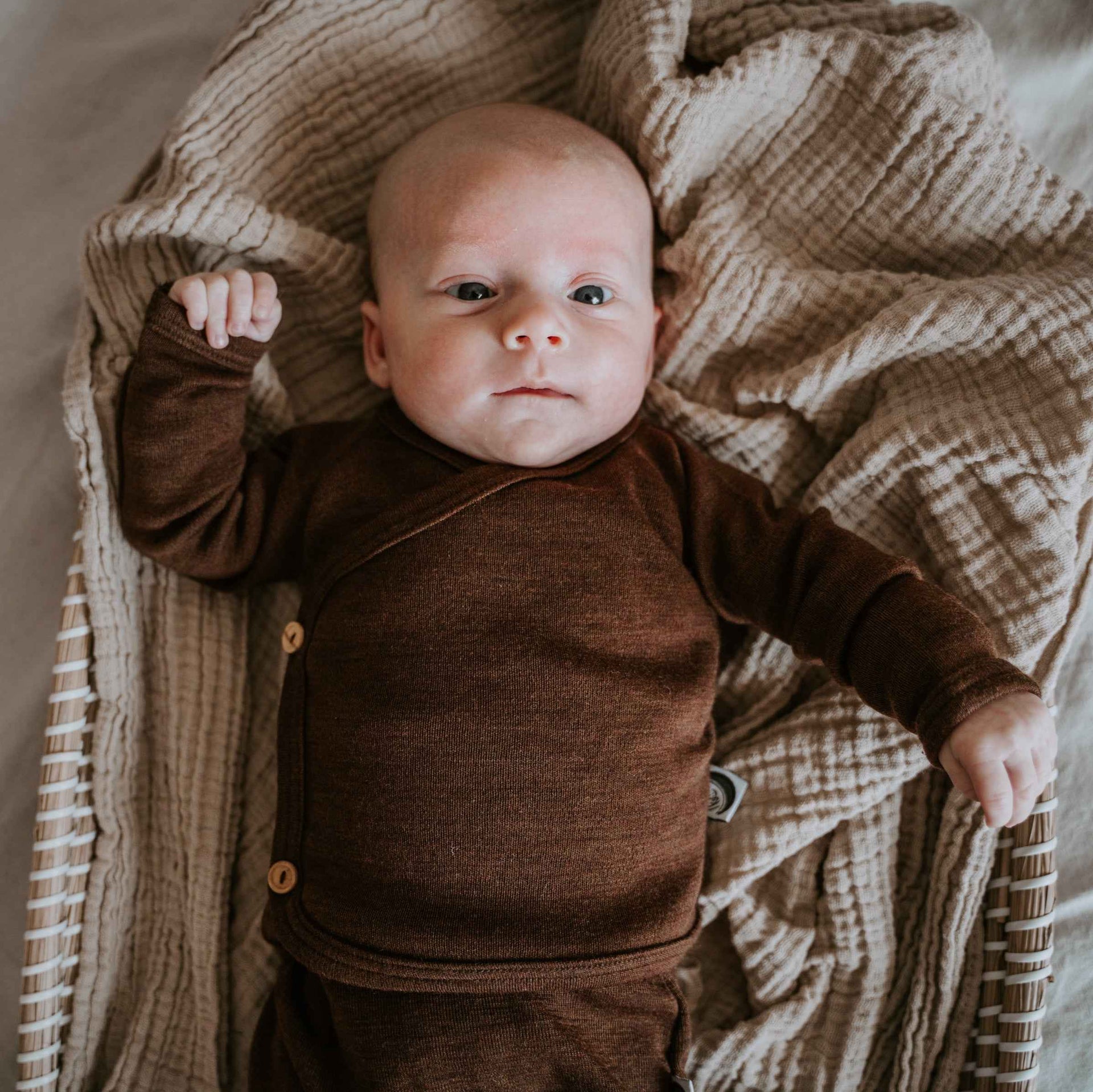 Overslagshirtje Merinowol Brown