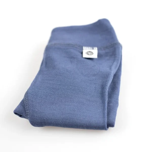 Lille barn babybroekje merinowol vintage indigo