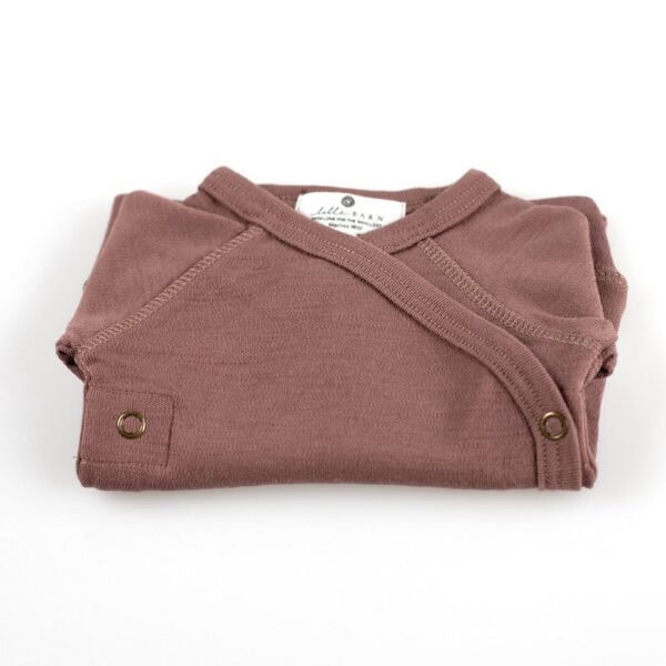 Overslagshirtje merinowol Twilight mauve Lille barn