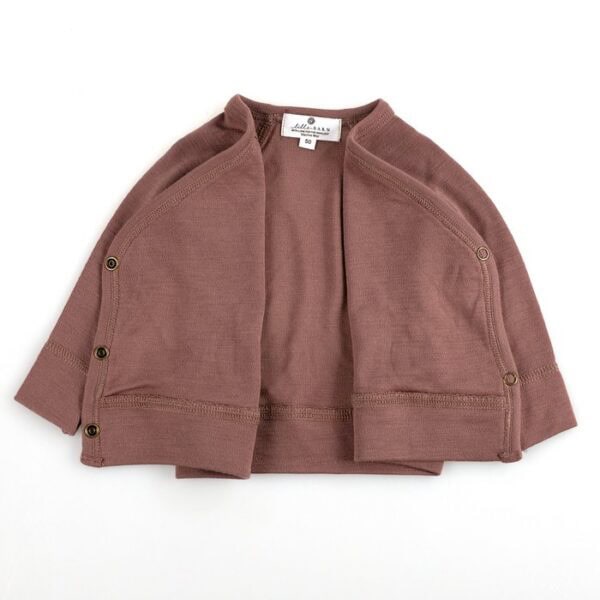 Overslagshirtje merinowol Twilight mauve Lille barn